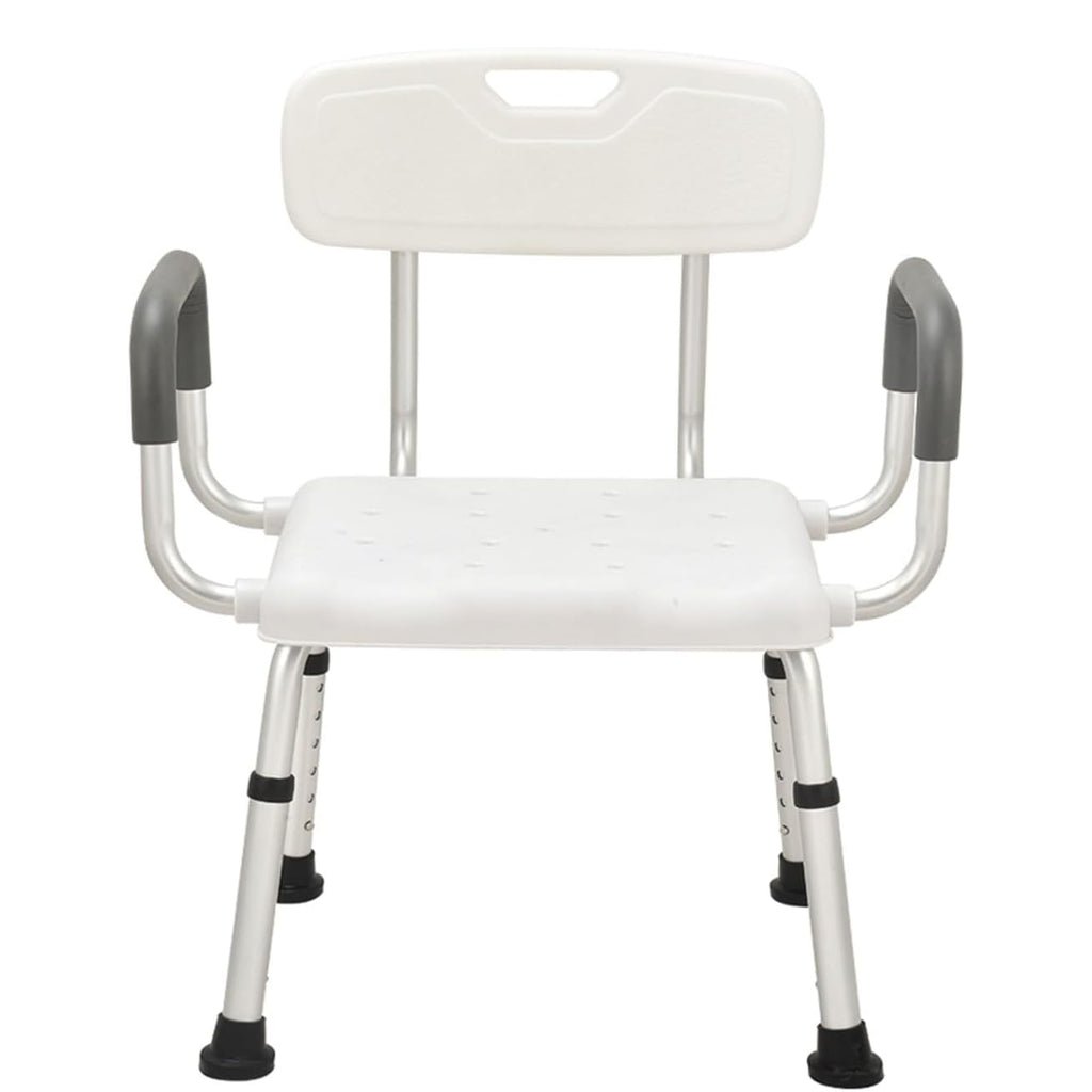 Plus Size Wide Shower Seats for Adults with Arms & Back.SQ | Semi Pre-Assembled, Bath Chairs for Seniors, or Big & Tall Person, 150kg Weight Capacity.