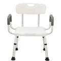 Plus Size Wide Shower Seats for Adults with Arms & Back.SQ | Semi Pre-Assembled, Bath Chairs for Seniors, or Big & Tall Person, 150kg Weight Capacity.