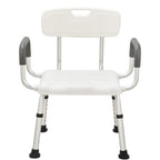 Plus Size Wide Shower Seats for Adults with Arms & Back.SQ | Semi Pre-Assembled, Bath Chairs for Seniors, or Big & Tall Person, 150kg Weight Capacity.