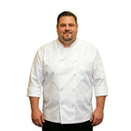 Plus Size Chef Coat Three-Quarter Sleeve for Big and Tall Chef, Camisas de Chef Para Hombre Talla Grande,Big Size Only.