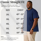ATONG Plus Size Heavyweight Pocket T Shirt for Men Big and Tall - Stretch Cotton Big and Tall Pocket T Shirts for Men