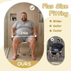 Plus Size Wide Shower Seats for Adults with Arms & Back.SQ | Semi Pre-Assembled, Bath Chairs for Seniors, or Big & Tall Person, 150kg Weight Capacity.