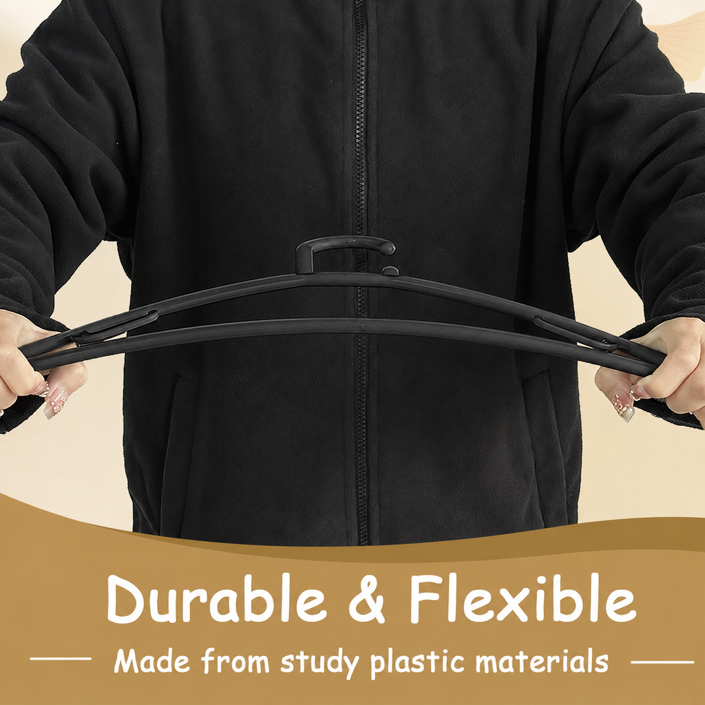 Urby Extra Wide Hangers for Plus Size Clothes, Plastic | Durable, Space-Saving, Ideal for Oversized XL & XXL Shirts, Coats & Dresses