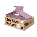 Urby Extra Wide Hangers for Plus Size Clothes, Plastic | Durable, Space-Saving, Ideal for Oversized XL & XXL Shirts, Coats & Dresses