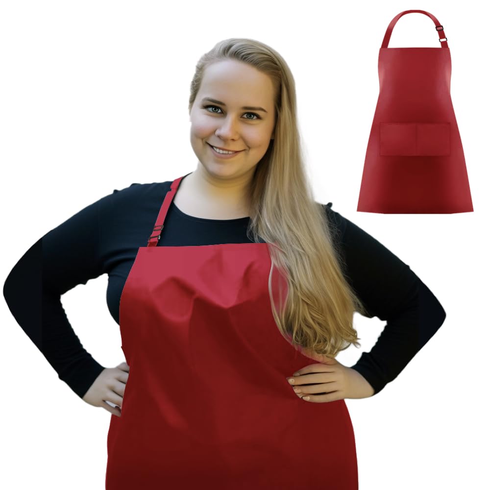 Urby Aprons for Women with Pockets Plus Size Apron XL XXL or Waist W40+, Extra Large and Long also Fits Big and Tall Men,Heavy Duty Durable Reusable Material, Waterproof.