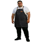 King Mills Plus Size Canvas Workshop Apron for Men, 3 Pockets | Plus Size Fit, Waterproof, Adjustable Strap, Hairstylist, Painting Smock for Adults, Large Pockets for Tools & Supplies