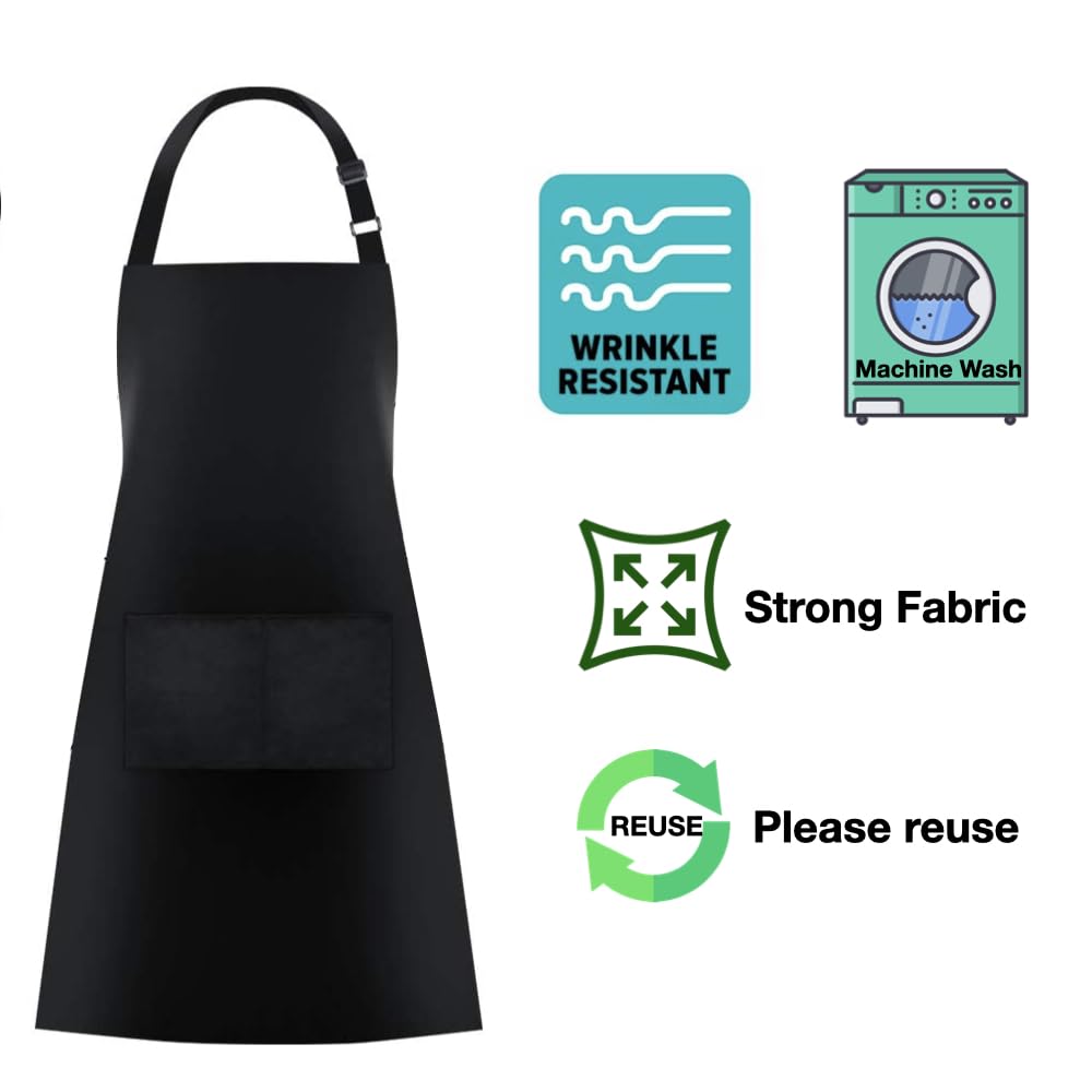Urby Aprons for Women with Pockets Plus Size Apron XL XXL or Waist W40+, Extra Large and Long also Fits Big and Tall Men,Heavy Duty Durable Reusable Material, Waterproof.
