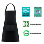 Urby Aprons for Women with Pockets Plus Size Apron XL XXL or Waist W40+, Extra Large and Long also Fits Big and Tall Men,Heavy Duty Durable Reusable Material, Waterproof.
