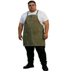 King Mills Plus Size Canvas Workshop Apron for Men, 3 Pockets | Plus Size Fit, Waterproof, Adjustable Strap, Hairstylist, Painting Smock for Adults, Large Pockets for Tools & Supplies