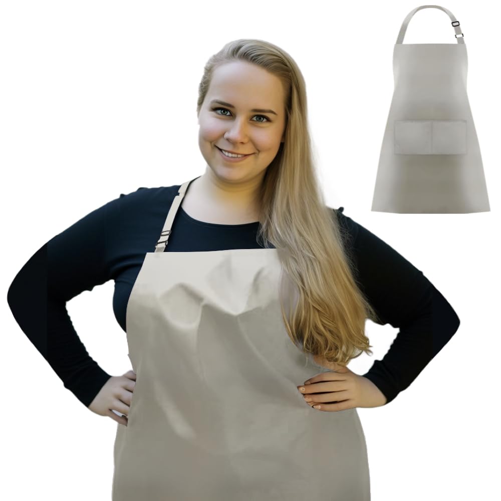 Urby Aprons for Women with Pockets Plus Size Apron XL XXL or Waist W40+, Extra Large and Long also Fits Big and Tall Men,Heavy Duty Durable Reusable Material, Waterproof.