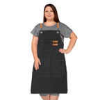 King Mills Plus Size Aprons For Men Women With Large Pockets | Cotton Canvas Cross Back Adjustable Apron, Also For Gardening, Wood Working And Metal Working, And Can Be Carpenter or Pottery Apron.