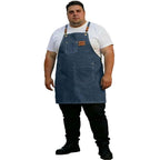 King Mills Plus Size Canvas Workshop Apron for Men, 3 Pockets | Plus Size Fit, Waterproof, Adjustable Strap, Hairstylist, Painting Smock for Adults, Large Pockets for Tools & Supplies