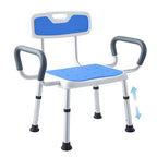 Plus Size Extra Wide Shower Chair for Elderly and Disabled, Anti-Slip Pads | Plus Size Shower Chair for Seniors, Half-assembled, Easy & Quick to Install, Big & Tall Person, 150kg Weight Capacity