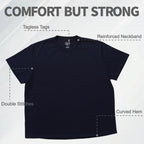 Plus Size Heavyweight T Shirt for Men Big and Tall - Stretch Cotton T-Shirt for Casual & Daily Wear. (Big Size Only)