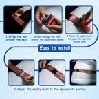 Pregnancy Bump Strap Adjuster for Plus Size People, Belly Discomfort or To-Be Mother. Universal Fit & Tool Free Install.