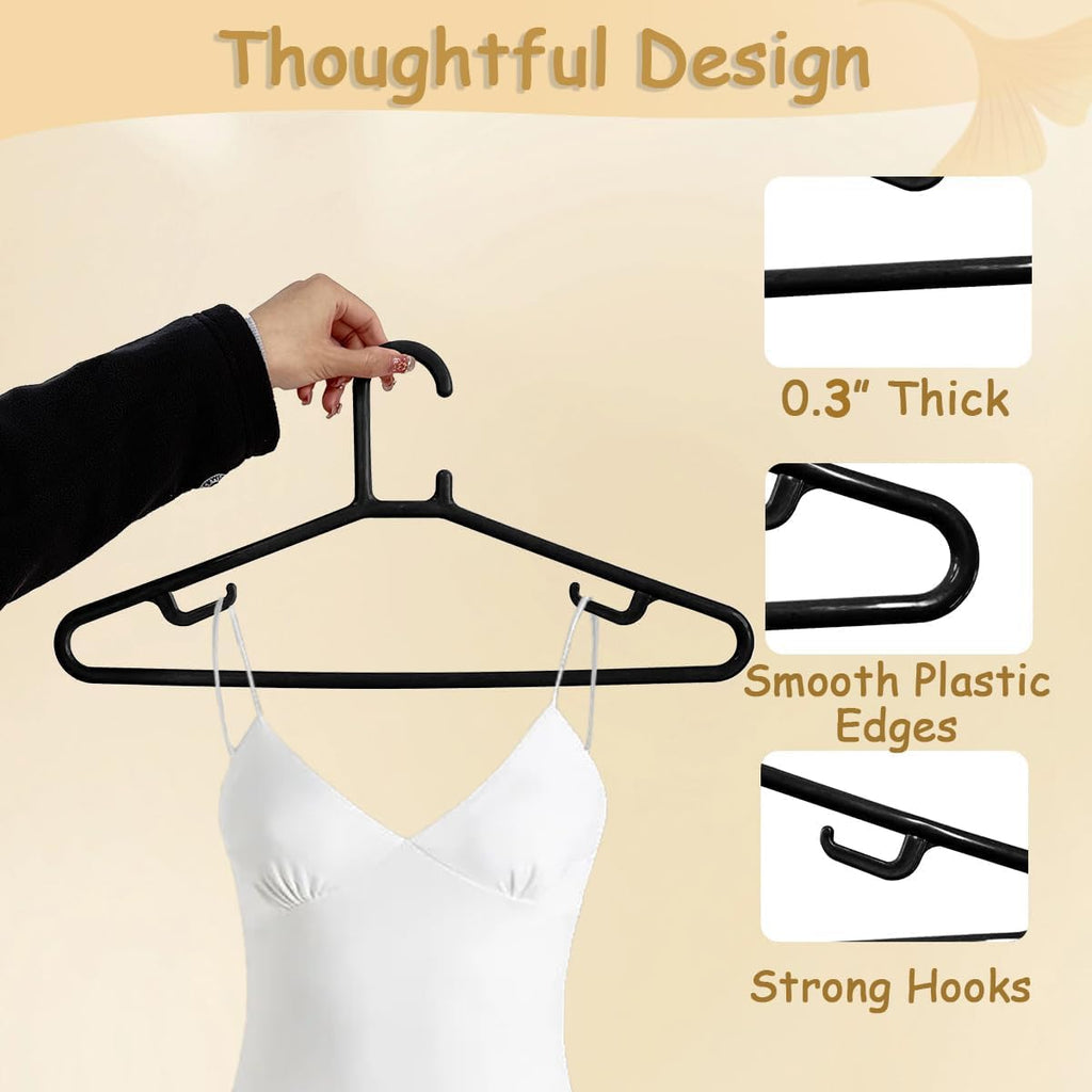 Urby Extra Wide Hangers for Plus Size Clothes, Plastic | Durable, Space-Saving, Ideal for Oversized XL & XXL Shirts, Coats & Dresses