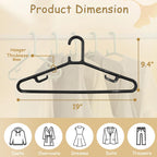 Urby Extra Wide Hangers for Plus Size Clothes, Plastic | Durable, Space-Saving, Ideal for Oversized XL & XXL Shirts, Coats & Dresses