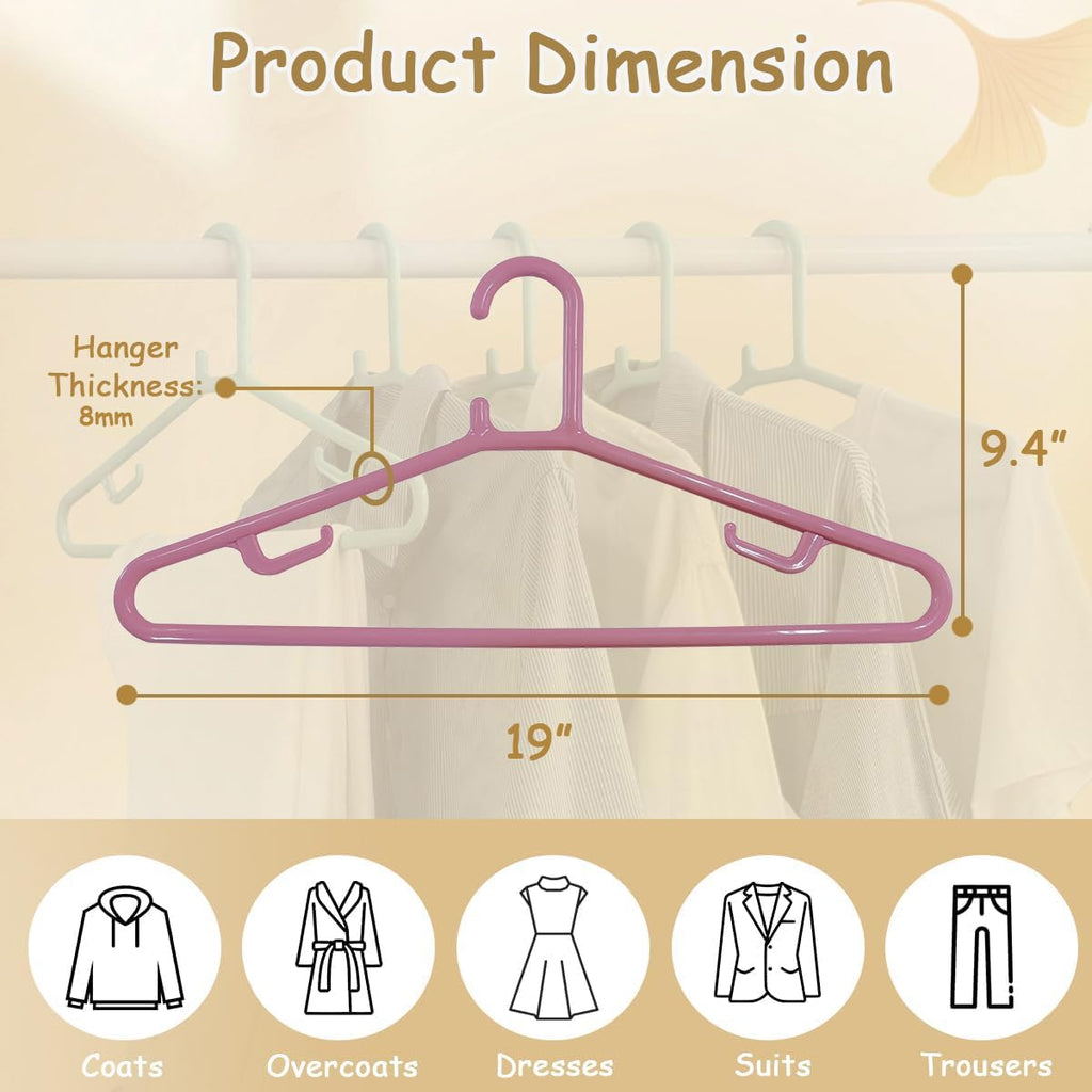 Urby Extra Wide Hangers for Plus Size Clothes, Plastic | Durable, Space-Saving, Ideal for Oversized XL & XXL Shirts, Coats & Dresses