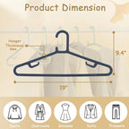Urby Extra Wide Hangers for Plus Size Clothes, Plastic | Durable, Space-Saving, Ideal for Oversized XL & XXL Shirts, Coats & Dresses