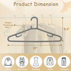 Urby Extra Wide Hangers for Plus Size Clothes, Plastic | Durable, Space-Saving, Ideal for Oversized XL & XXL Shirts, Coats & Dresses