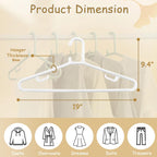 Urby Extra Wide Hangers for Plus Size Clothes, Plastic | Durable, Space-Saving, Ideal for Oversized XL & XXL Shirts, Coats & Dresses