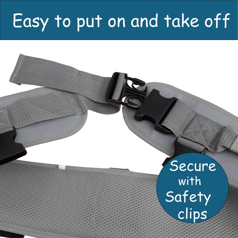 King Mills Transfer Belt with Handles, Physical Therapy Safety Belt,  XL | Fits Waist 39-47 in, for Elderly Walking & Transfer Assistance, Gait Training in Physical Therapy or Daily Life