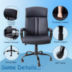 Ergonomic Plus Size Office Chair 400lbs Capacity, PU Leather, Quick Install. Also as XL Gaming Chair or Plus Size Desk Chair.