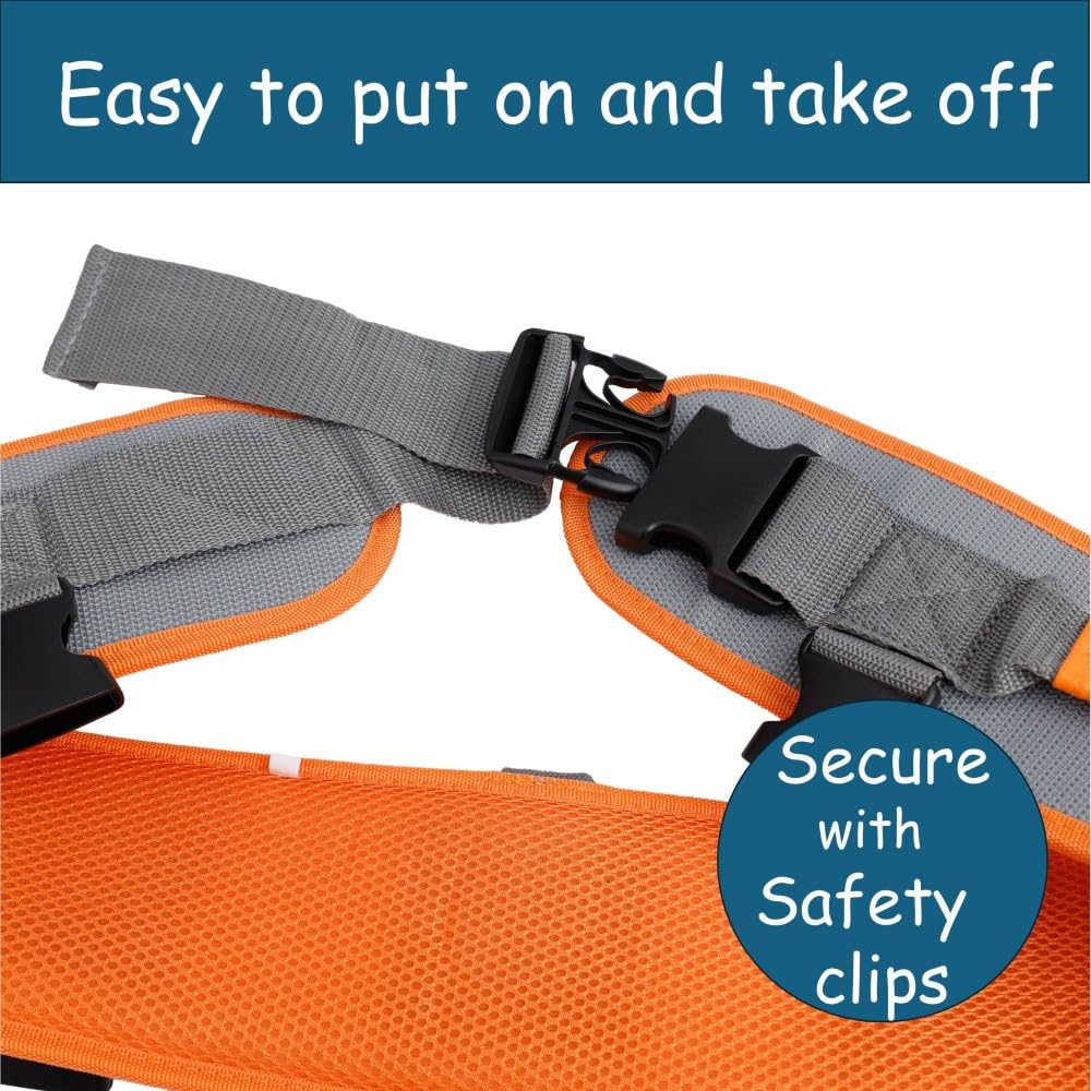 King Mills Transfer Belt with Handles, Physical Therapy Safety Belt,  XL | Fits Waist 39-47 in, for Elderly Walking & Transfer Assistance, Gait Training in Physical Therapy or Daily Life