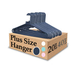 Urby Extra Wide Hangers for Plus Size Clothes, Plastic | Durable, Space-Saving, Ideal for Oversized XL & XXL Shirts, Coats & Dresses