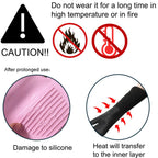 King Mills Extra Long Oven Mitts, 2-Pack, Silicone Heat Resistant to 500¡ãF | Commercial, Heavy Duty, Non-Slip Grip, High Temp Protection for Cooking, Baking & Frying