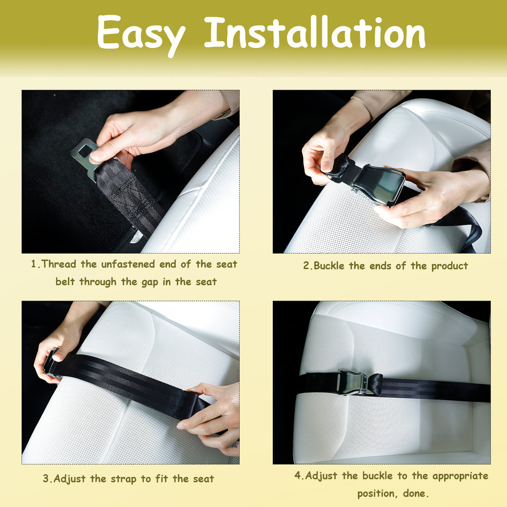 Pregnancy Bump Strap Adjuster for Plus Size People, Belly Discomfort or To-Be Mother. Universal Fit & Tool Free Install.
