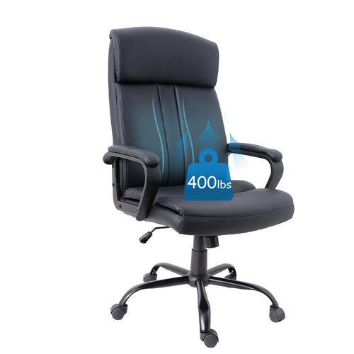 PU Leather,Ergonomic Plus Size Office Chair 400lbs Capacity.
