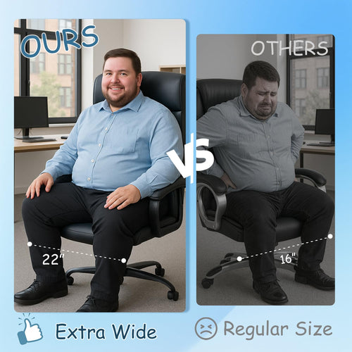 Quick Install,Ergonomic Plus Size Office Chair 400lbs Capacity.
