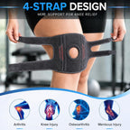 Extra Large Knee Brace,4-STRAP DESIGN,Extra Large Knee Brace Plus Size for Women & Men