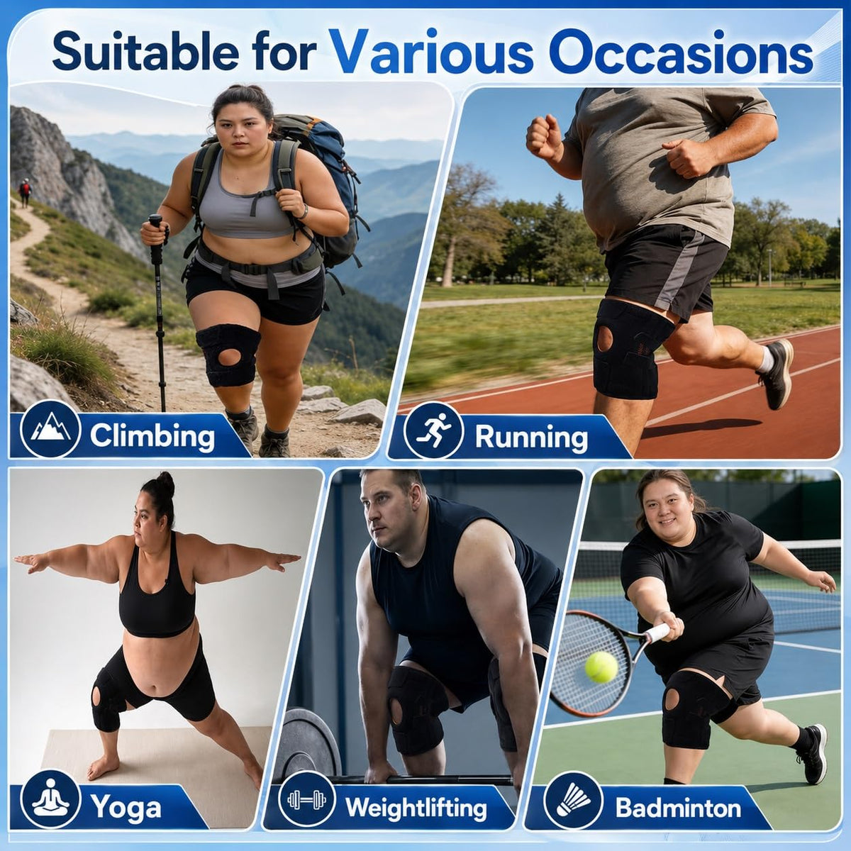 Extra Large Knee Brace,Plus Size Fitting,Extra Large Knee Brace Plus Size for Women & Men