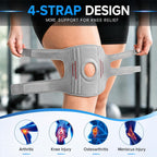 Extra Large Knee Brace,4-STRAP DESIGN,Extra Large Knee Brace Plus Size for Women & Men
