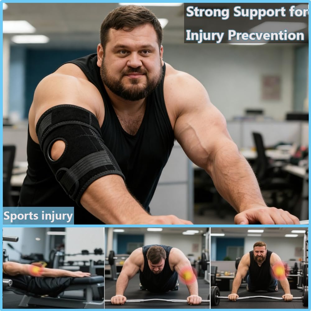 Elbow Stabilizer Brace,Tennis Elbow,King Mills Plus Size Arm Brace for Tennis Elbow, Adjustable Compression