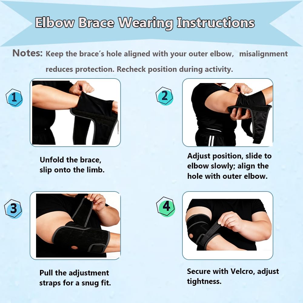 Elbow Stabilizer Brace,Tennis Elbow,King Mills Plus Size Arm Brace for Tennis Elbow, Adjustable Compression
