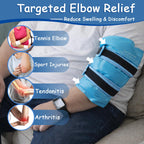 Elbow Ice Sleeve,Tennis Elbow Ice Pack Wrap for Bursitis,King Mills Plus Size Elbow Ice Sleeve with Cold or Hot Therapy