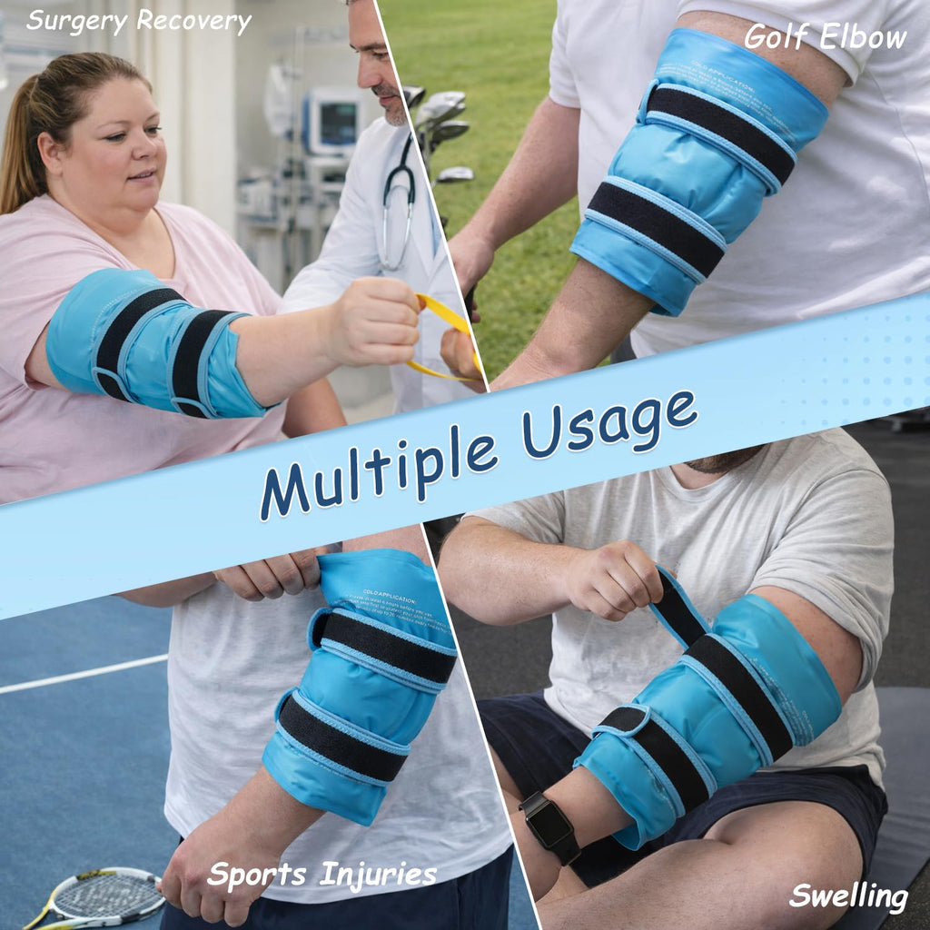 Elbow Ice Sleeve,Tennis Elbow Ice Pack Wrap for Bursitis,King Mills Plus Size Elbow Ice Sleeve with Cold or Hot Therapy