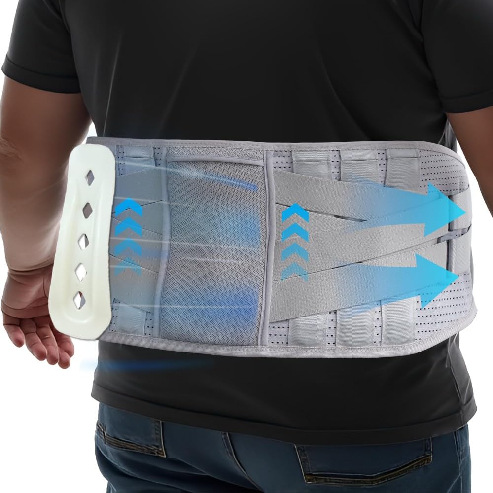 King Mills Plus Size Lower Back Lumbar Wrap Max Version Extended Sizing, Customizable Dual Stability Panels, Lightweight