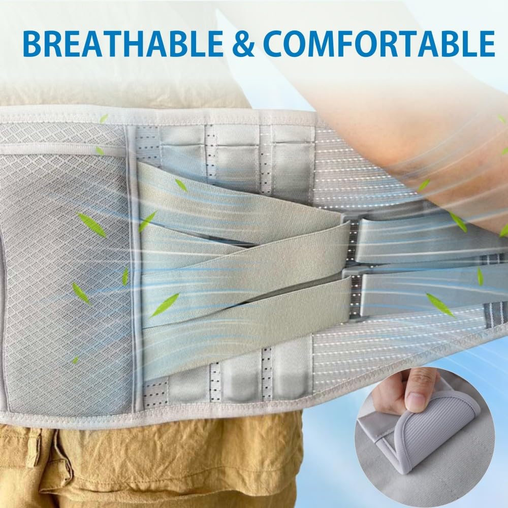 Lightweight, Customizable Dual Stability Panels, Plus Size Lower Back Lumbar Wrap Extended Sizing