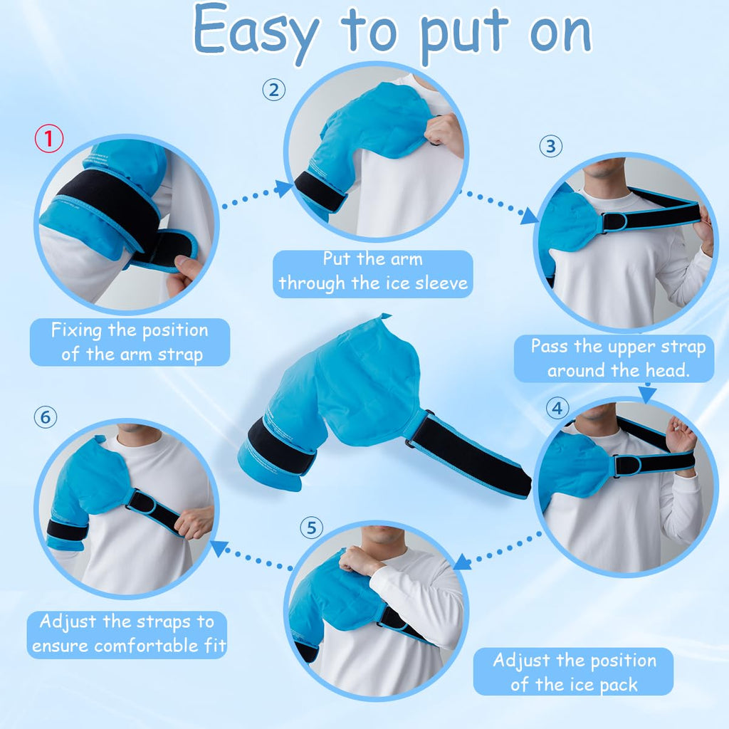Ergonomically Designed,Made for Larger Chest & Bicep,King Mills Plus Size Rotator Cuff Shoulder Brace with Big Ice Pack
