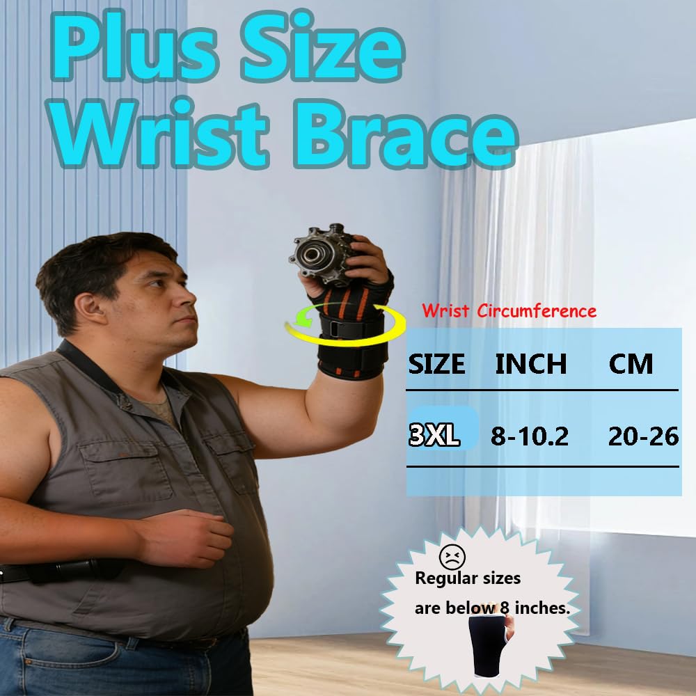 Resting Hand Splint,Wrist Brace,King Mills Plus Size Wrist Brace, Extra Large