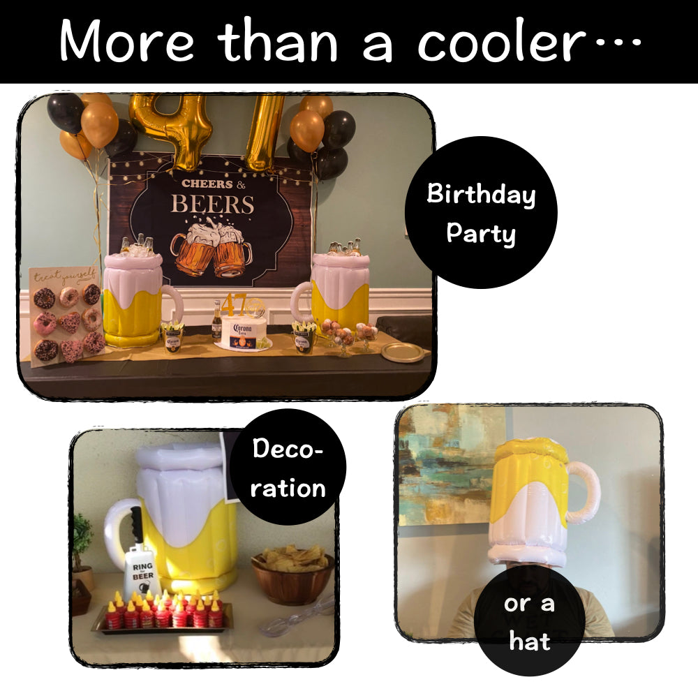 Urby Extra Large Jumbo Inflatable Cooler for Parties, BBQ, Picnic and Events.