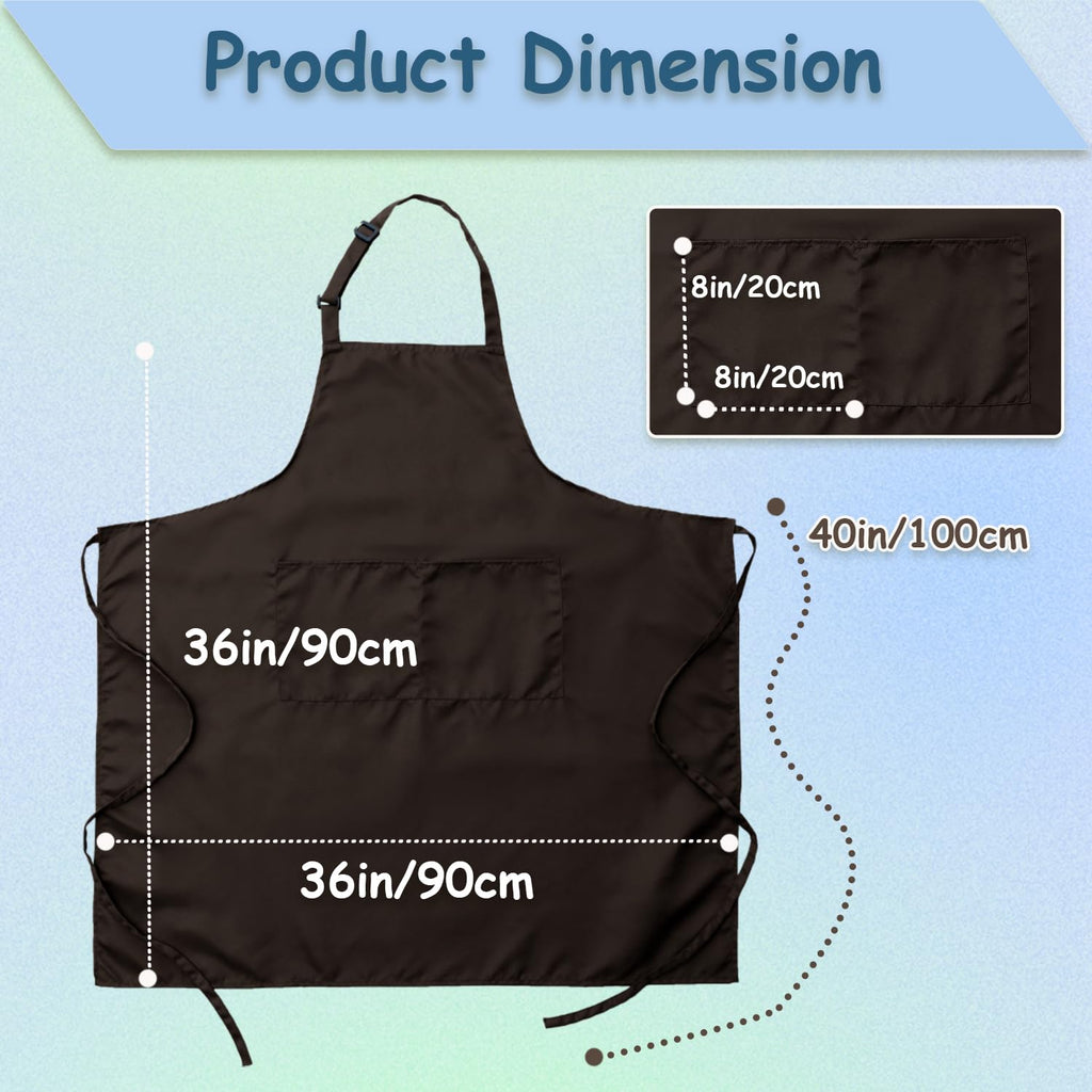 King Mills Unisex Plus Size Kitchen Cooking Apron with Pockets | Extra Large and Long Aprons, For XL XXL or Waist W38+, Water Resistant, Machine Wash, Multi-use, Pockets.