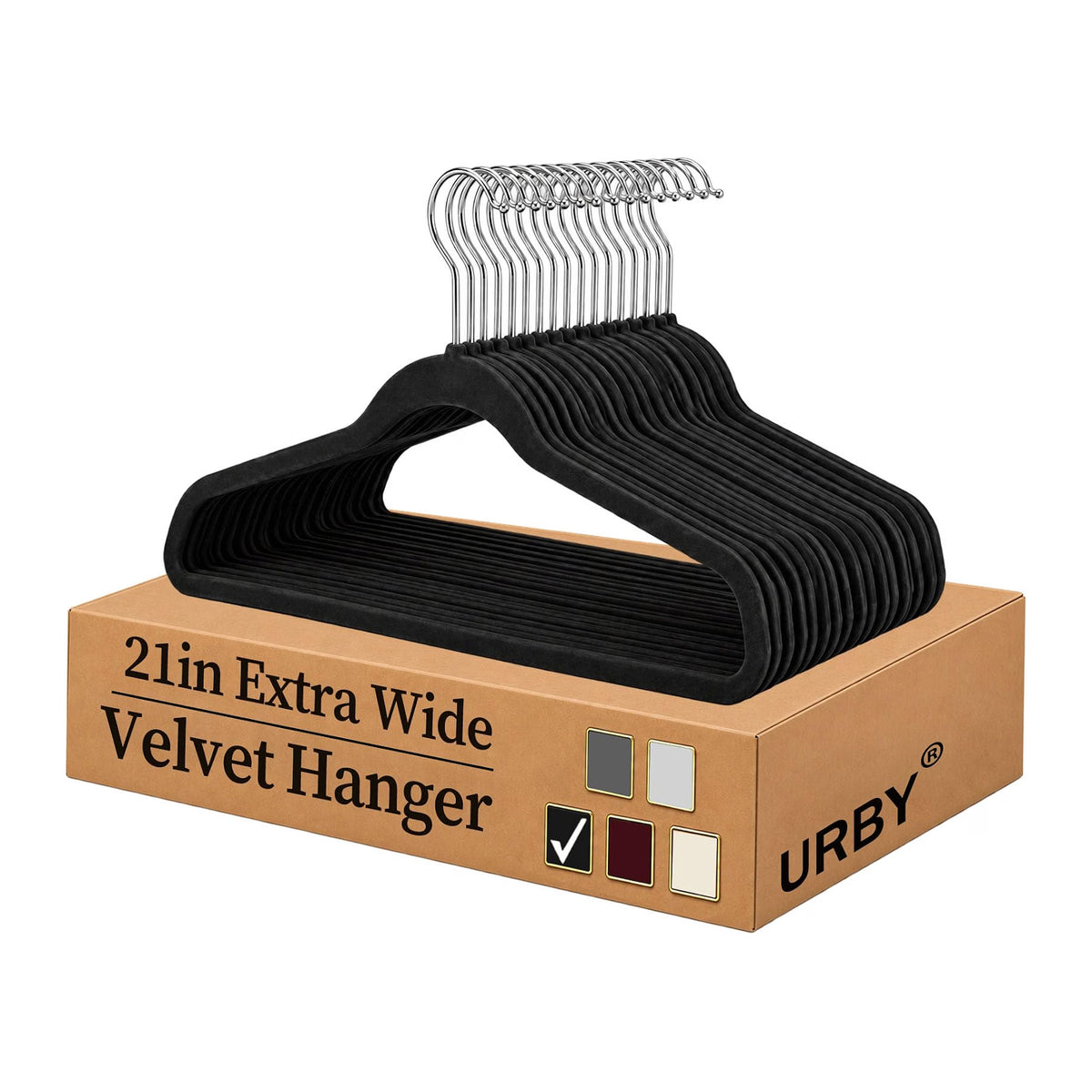 Urby Extra Wide Hangers for Plus Size Clothes | Super Plus Size, Ideal for XL & XXL Shirts, Coats, Dresses & Heavy Garments, Ganchos para Colgar Ropa