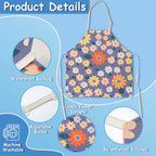 King Mills Plus Size Apron Women with Pockets, Farmhouse Style |  Cottagecore Kitchen Apron, For XL XXL or Waist W38+, Water Resistant, Machine Wash, Multi-use, Pockets