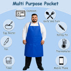 King Mills Unisex Plus Size Kitchen Cooking Apron with Pockets | Extra Large and Long Aprons, For XL XXL or Waist W38+, Water Resistant, Machine Wash, Multi-use, Pockets.