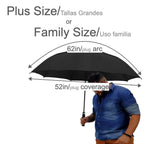 Urby Oversized Large Stick Umbrellas For Rain 2 People similar to Golf Umbrella | Automatic Open. Double Canopy Vented. Plus Size